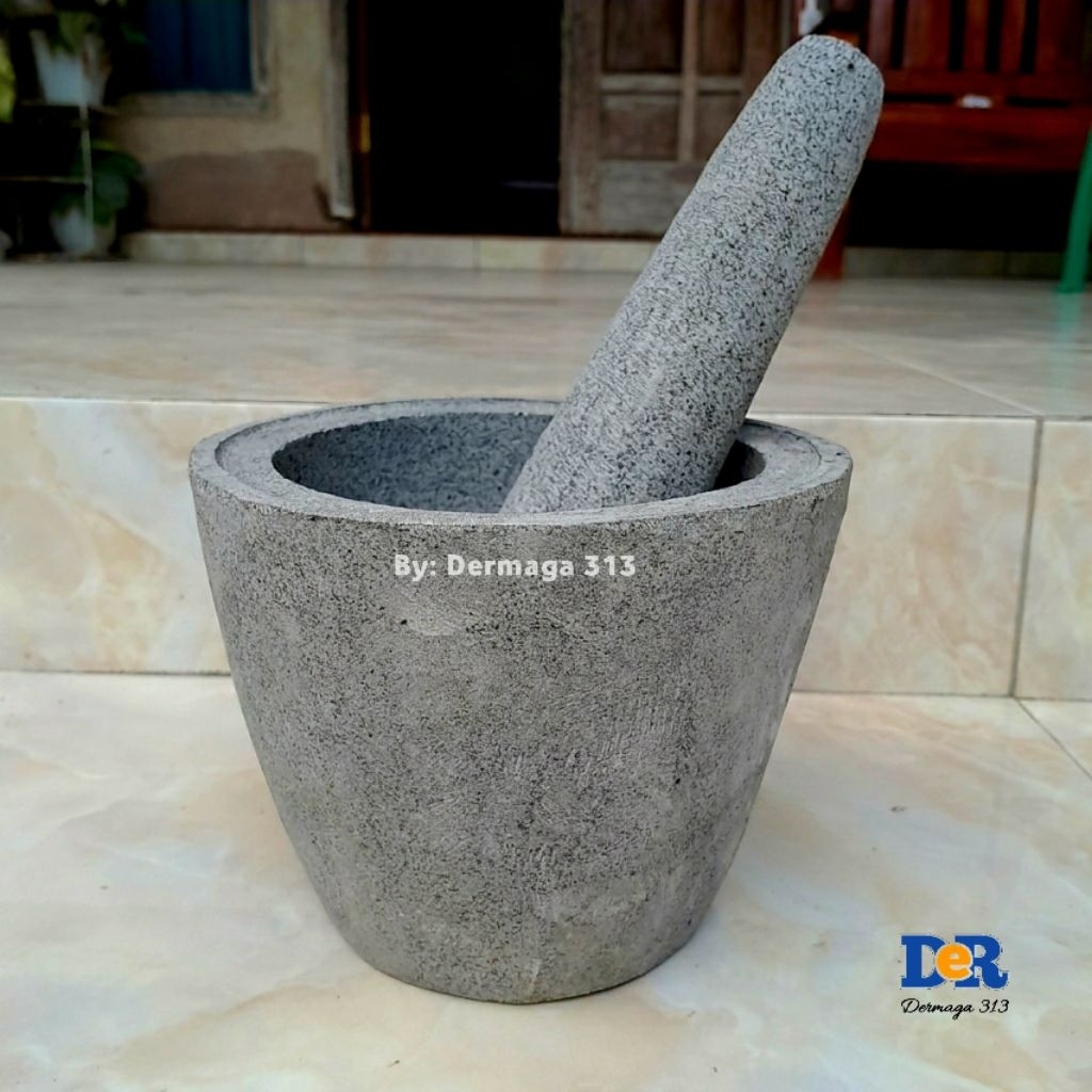 Lumpang Batu Asli 18cm - Lesung Batu Asli