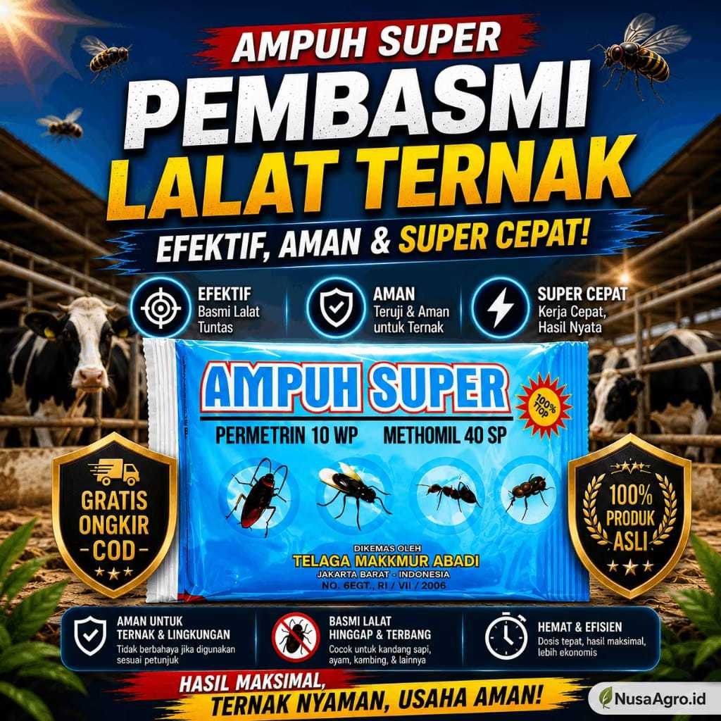Ampuh super obat pembunuh lalat, kutu pada sapi ampuh super obat lalat dan serangga
