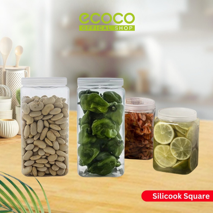 Silicook Food Container Square - Korea No.1 Food container toples bening transparan plastik kotak sq