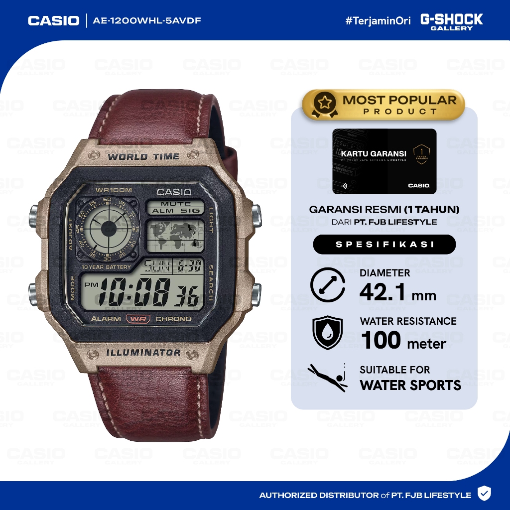 Casio Jam Tangan Pria AE-1200WHL-5AVDF Digital