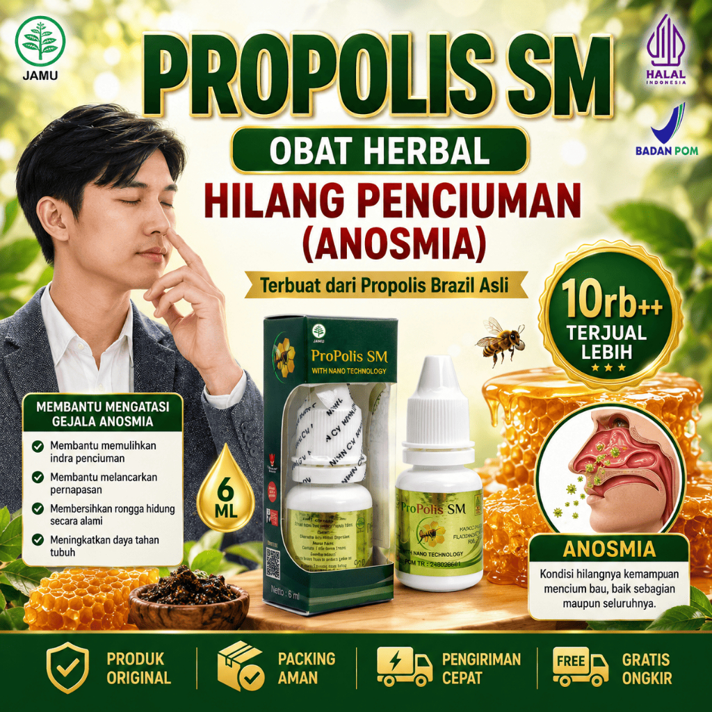 Obat Anosmia, Kehilangan Indra Penciuman, Alergi Hidung Akut, Kelainan Indra Penciuman - BPOM HALAL