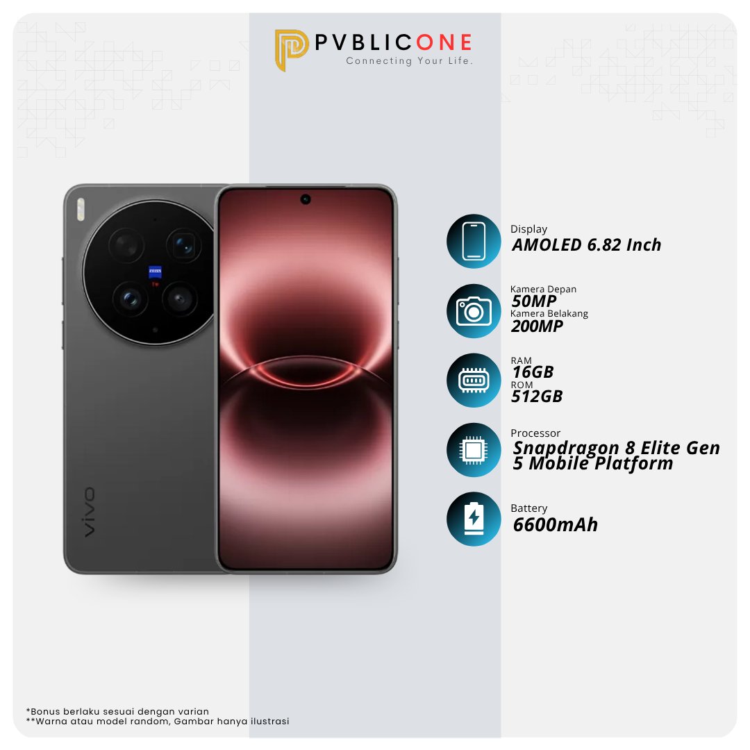 [BARU] VIVO X300 Ultra 5G Smartphone RAM 16GB ROM 512GB Snapdragon 8 Elite Gen 5 ZEISS 200MP AMOLED 