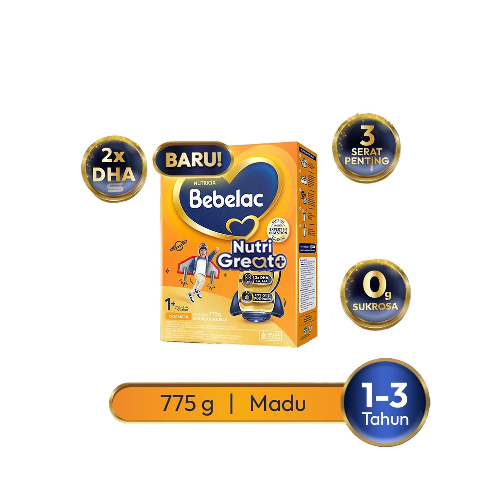BEBELAC 1+ 775g Susu Pertumbuhan Anak Usia 1-3 Tahun