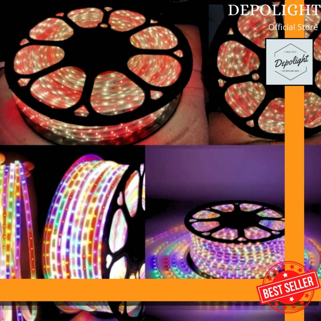 Lampu Strip 5050 Merah Putih RGB Warna Warni 1 roll 100 Meter / LED Strip RGB FREE SOKET
