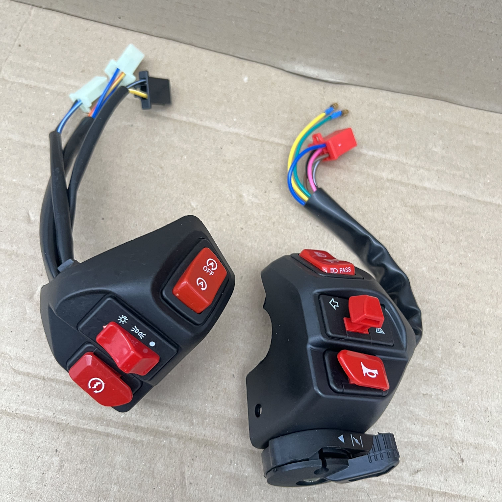 Saklar Mio Vietnam 1 Set domino Kanan Kiri Tombol Merah Import Premium Black