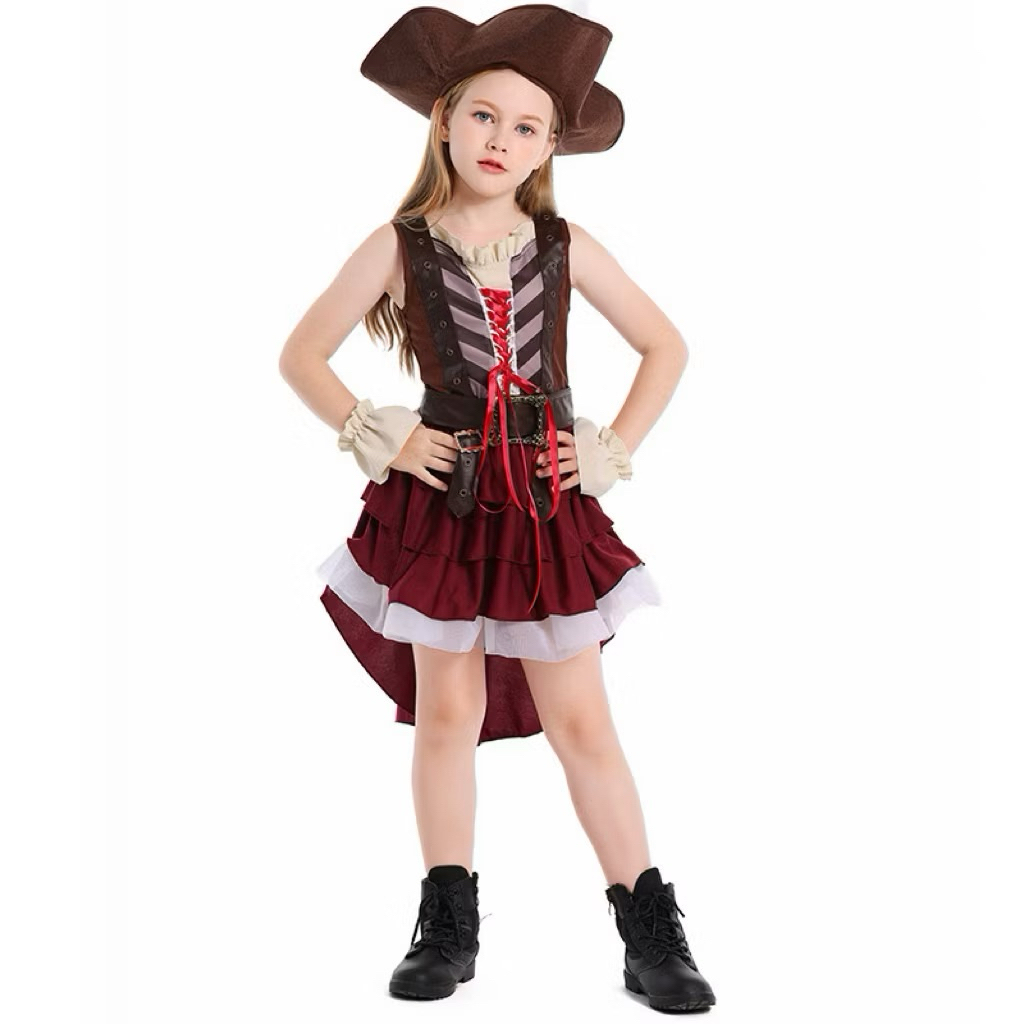 240165 | Pirates of the Caribbean costume | Pirate Uniform Masquerade Clothing girl  | kostum bajak 