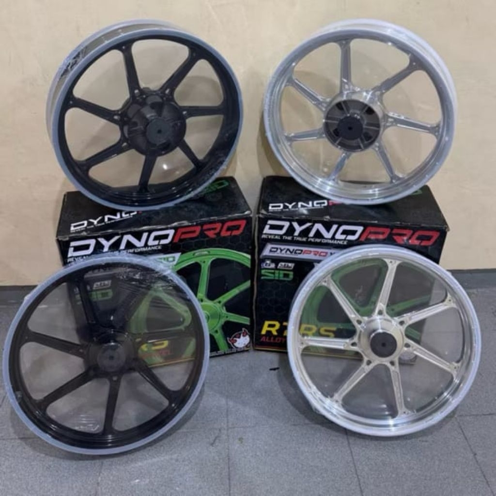 VELG DYNOPRO MALAYSIA NINJA R RR SS UKURAN DEPAN RING 17 LEBAR 185 - BELAKANG RING 17 LEBAR 250