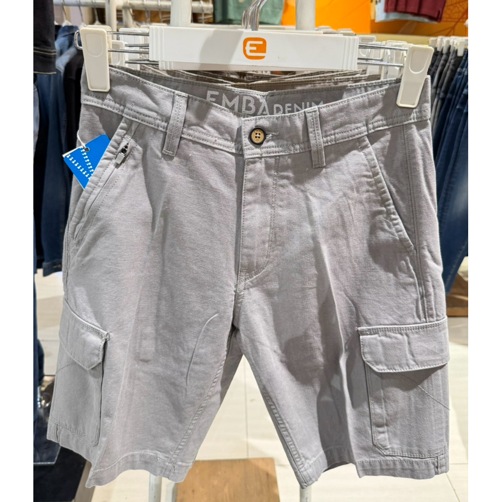 EMBA JEANS CELANA CARGO PENDEK REGULER FIT PRIA BAHAN COTTON BY MATAHARI (28-38)