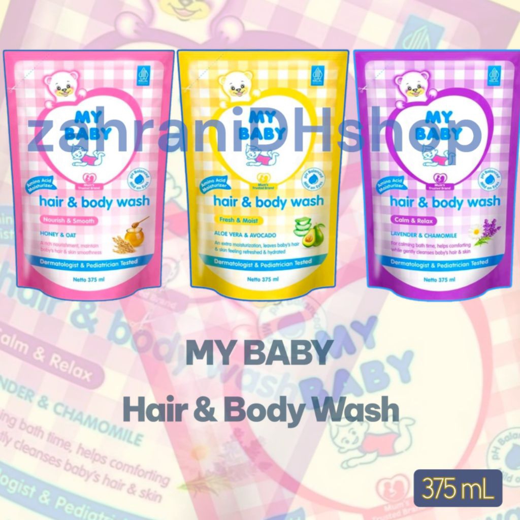 ~zahraniDHshop~MY BABY Hair & Body Wash 375ml