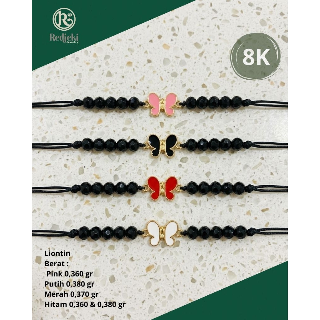 REDJEKI-LIONTIN Emas Kupu-Kupu Kadar 8K