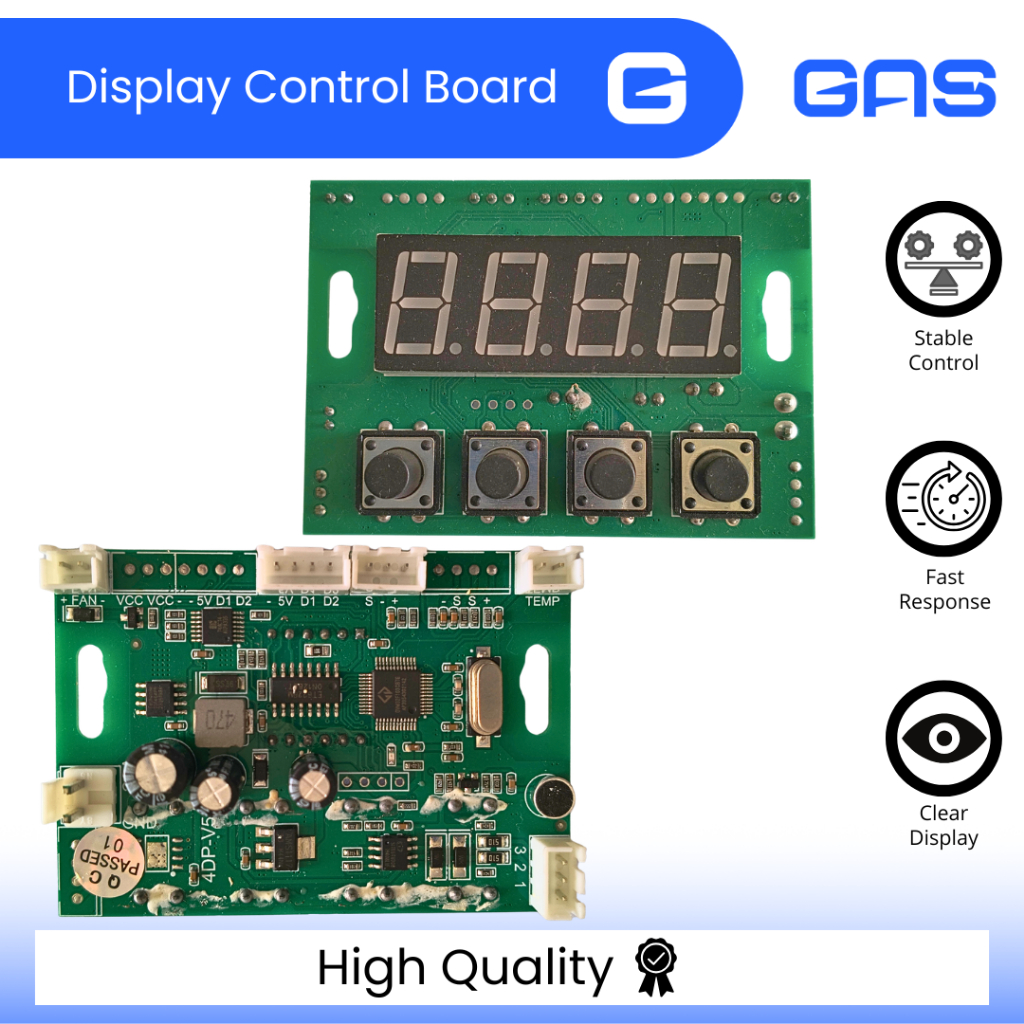 Display Control Board Fog Machine Digital LED 4 Digit | Panel PCB Spare Part Mesin Fog Haze Bubble S