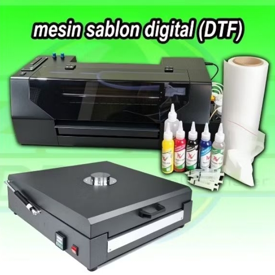 Printer DTF Epson 1390 A3 Mesin Sablon Kaos Custom Digital DTF Fullset Anti Ribet
