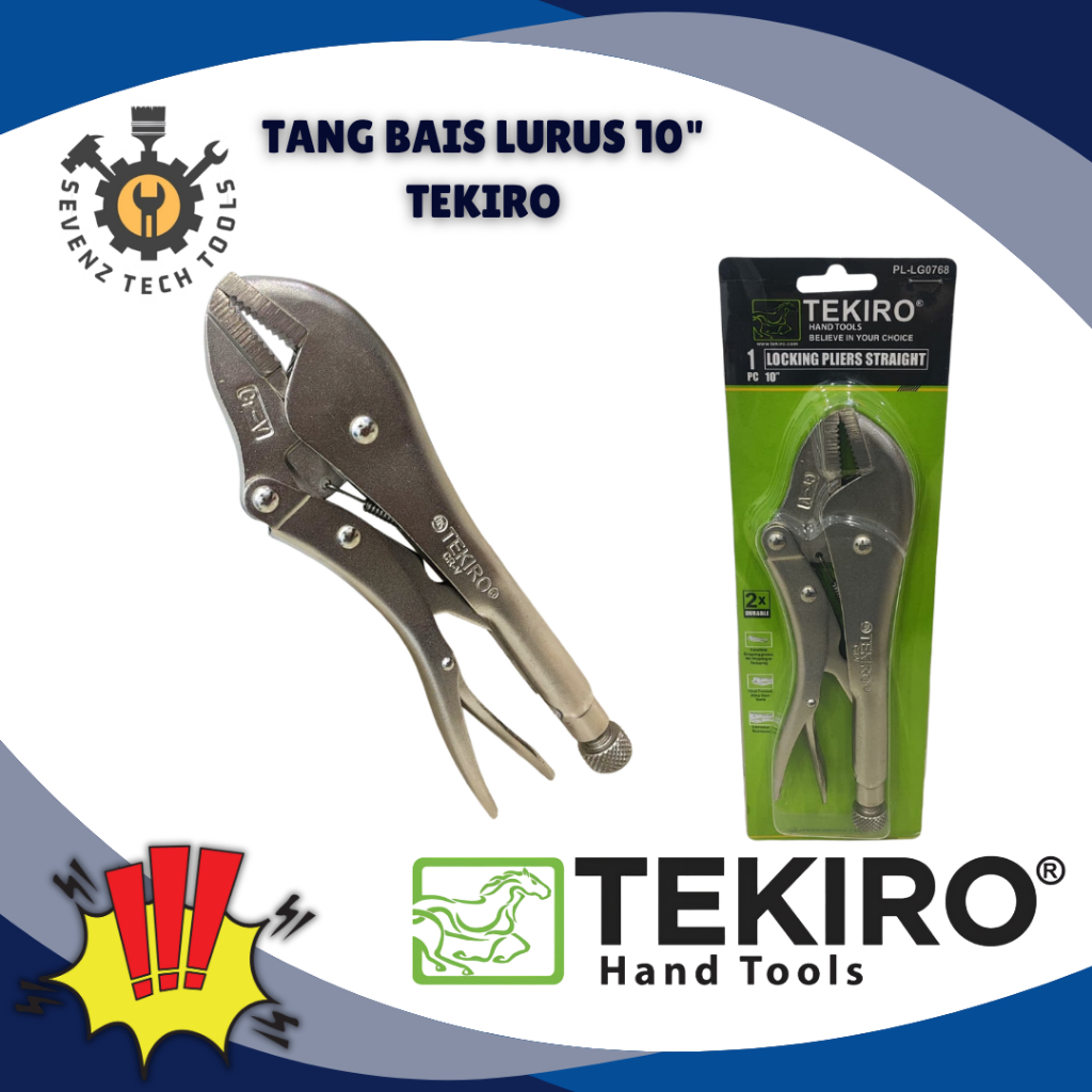TEKIRO TANG BAIS 10" / TANG JEPIT  BAIS BUAYA 10" LURUS / TANG JEPIT LURUS 10" TEKIRO