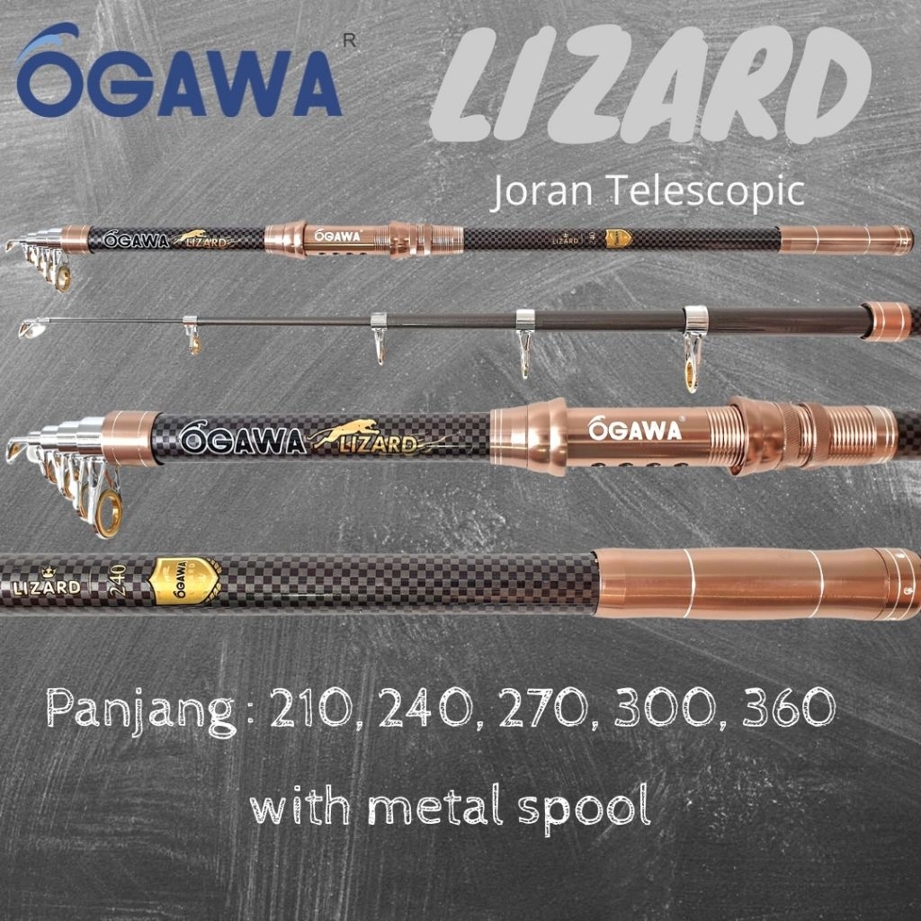 joran telescopic Ogawa Lizard 210 240 270 300 360