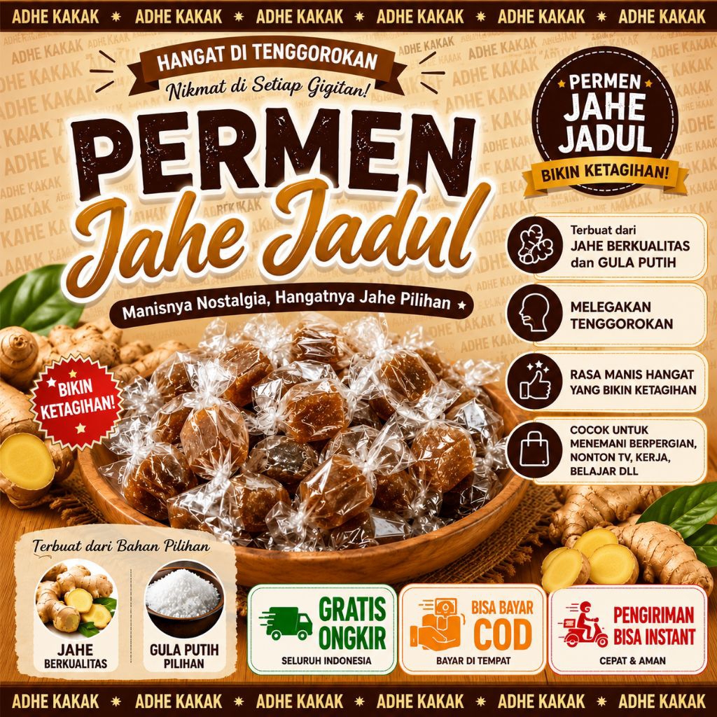 permen jahe dadu 1kg permen jahe 1kg permen jadul