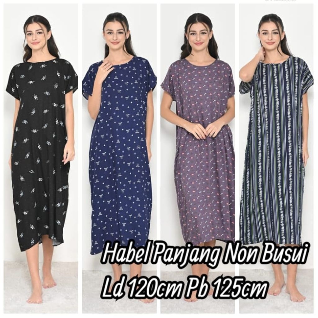 (1) HABEL/CSL Daster Panjang NON BUSUI Bahan Rayon Premium Adem Baju Santai Wanita