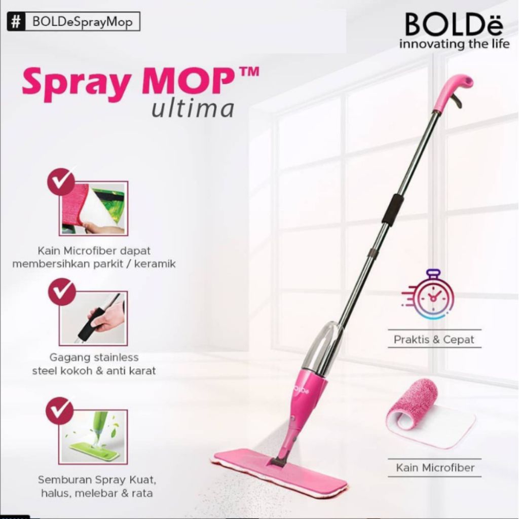 Alat pel lantai Spray mop BOLDe / Pel Lantai Spray Mop BOLDe