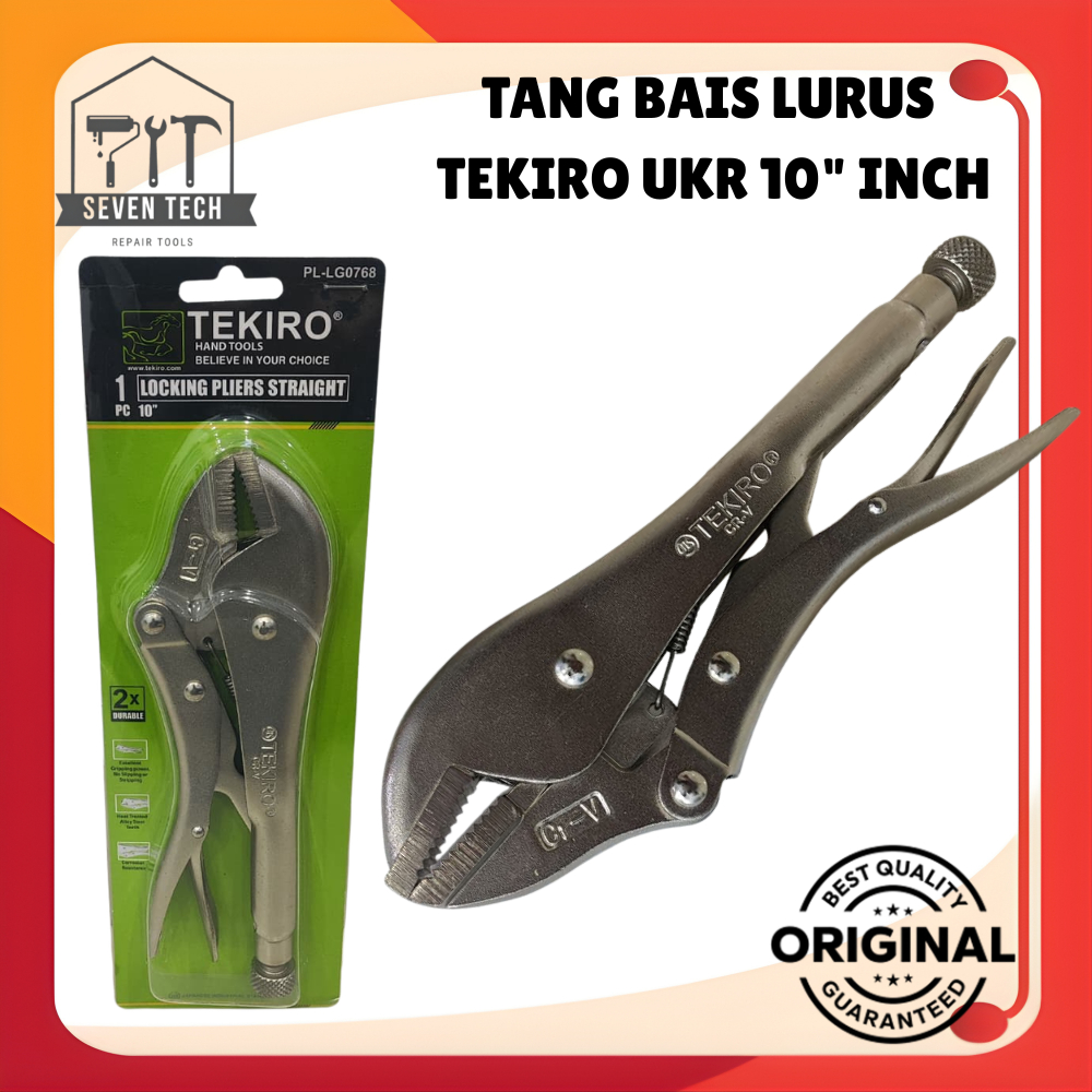 TEKIRO TANG BAIS 10" / TANG JEPIT  BAIS BUAYA 10" LURUS / TANG JEPIT LURUS 10" TEKIRO