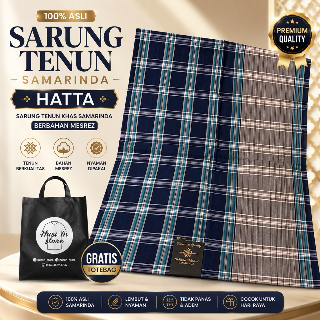 SARUNG TENUN SAMARINDA ORIGINAL HATTA / SARUNG TENUN KHAS SAMARINDA