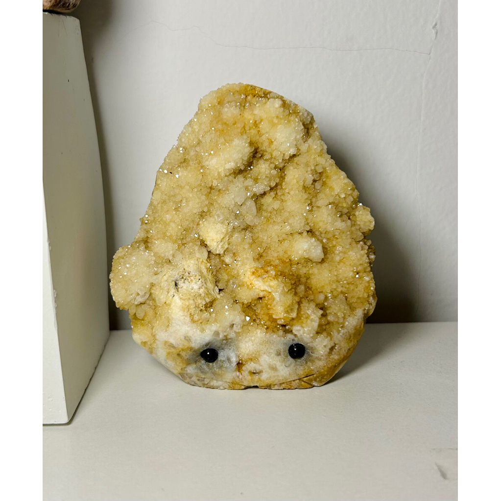 Hedgie Batu Alam Raw Mineral Ukir Mata