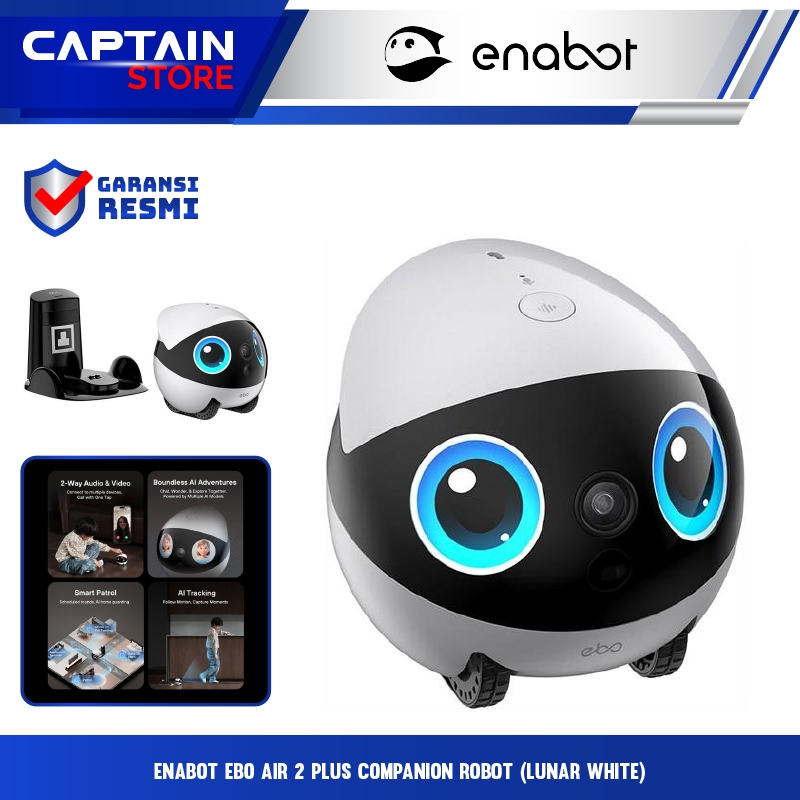 ENABOT Ebo Air 2 Plus Companion Robot (Lunar White)