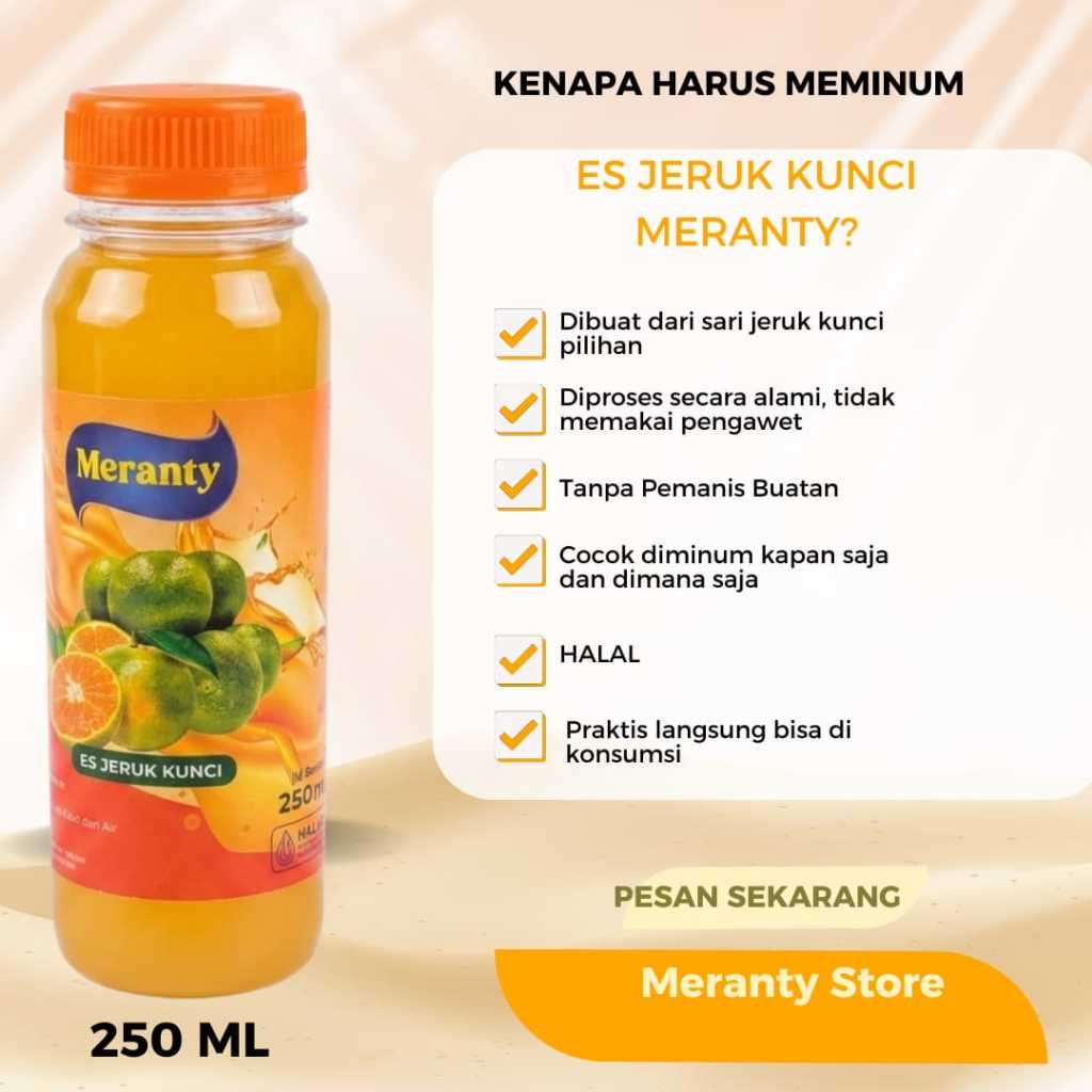 Minuman Siap Minum Es Jeruk Sonkit / Kasturi / Lemon Cui /Calamansi/Jeruk Kunci 250 ml