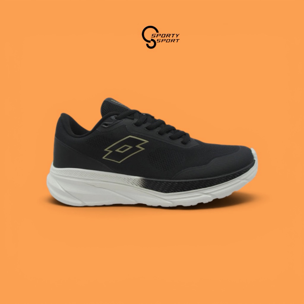 SEPATU LARI PRIA LOTTO FLORES BLACK