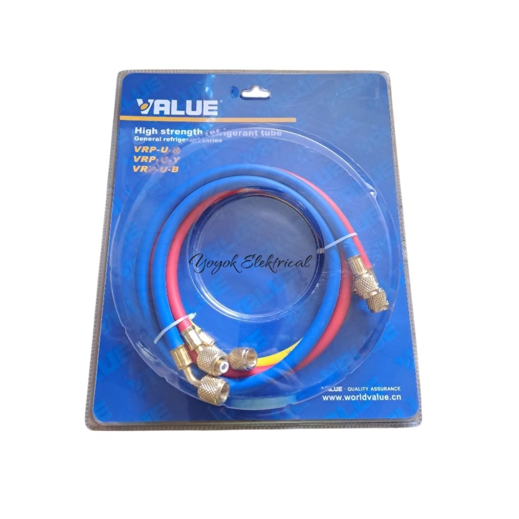 CHARGING HOSE - SELANG MANIFOLD VALUE R134 R22 ORIGINAL | SELANG PENGISIAN AC | 120 Cm