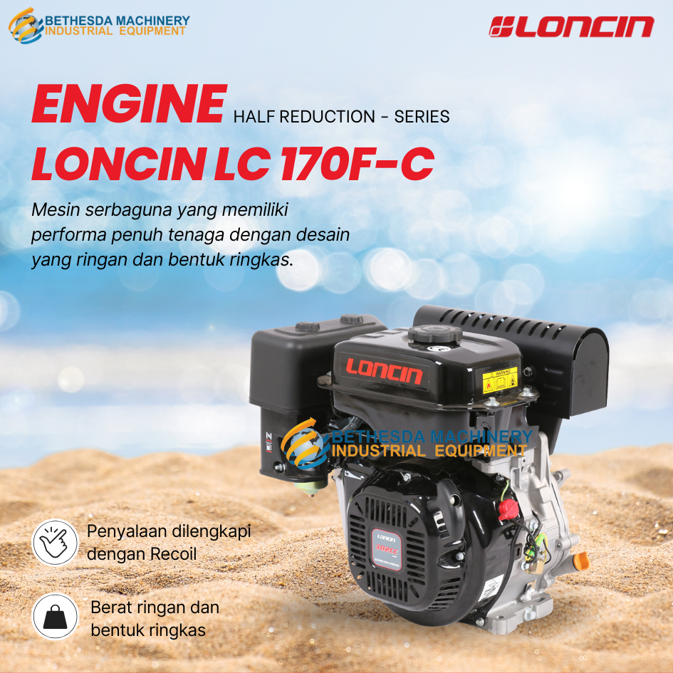 Loncin Mesin Penggerak Bensin 7 10 14 HP Engine Bensin Putaran Lambat