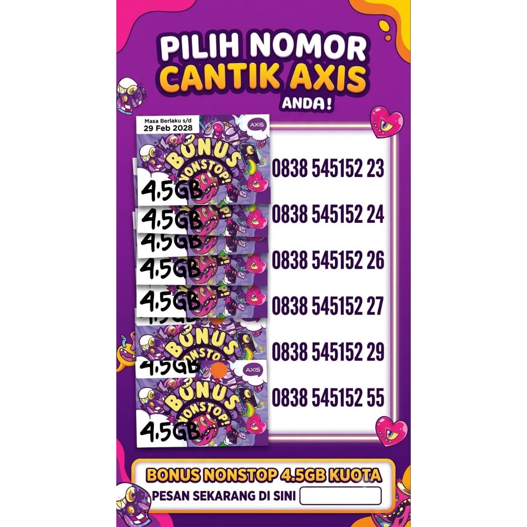 PERDANA AXIS/NOMOR AXIS