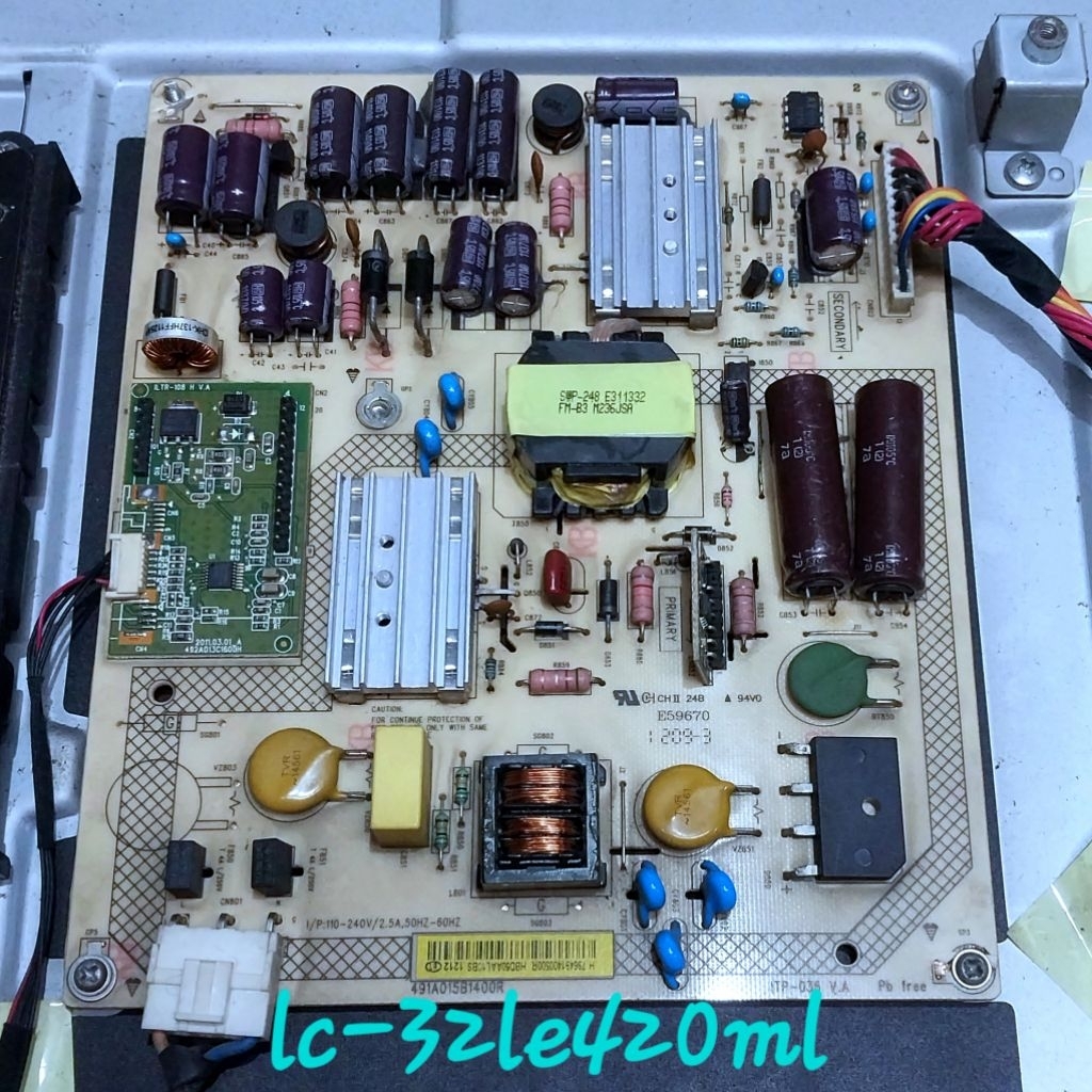 PSU TV LED SHARP LC-22LE420ML 22LE420 ORIGINAL REGULATOR POWER SUPPLY