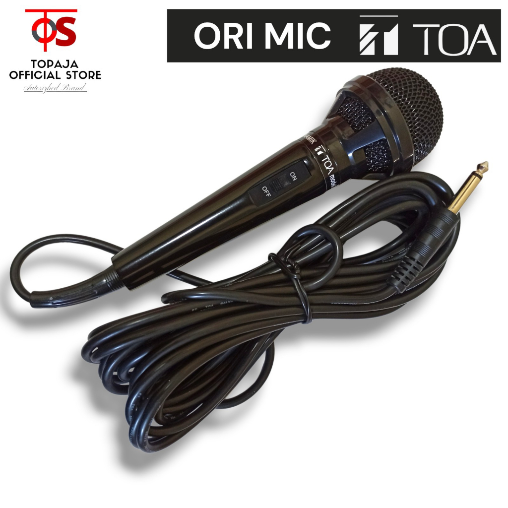 TOA Microphone ZM-260 Kabel 7,5 Meter - Mikrofon Mesjid TOA - Mic Karaoke - Mic MC