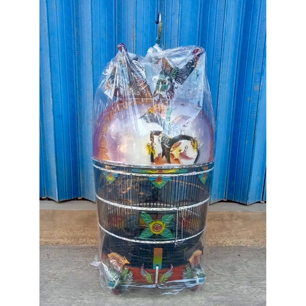 sangkar perkutut fiber barong ruji bambu