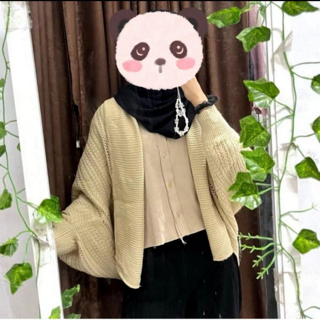 Cardigan rajut cardigan jaring outer rajut Outer jaring