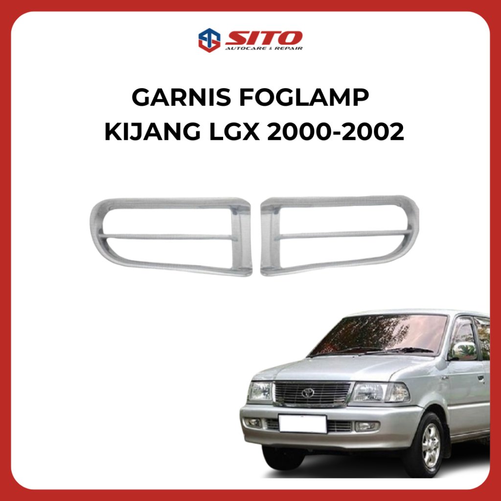 Garnis Foglamp Kijang LGX 2000-2002 Warna Silver Chrome - Aksesoris Mobil