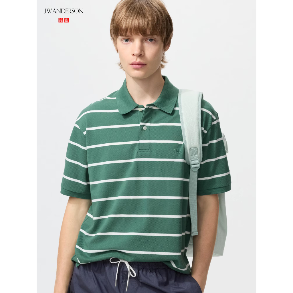 Uniqlo Kaos Polo Dry Pique Garis [485565] Kaos Polo Pria