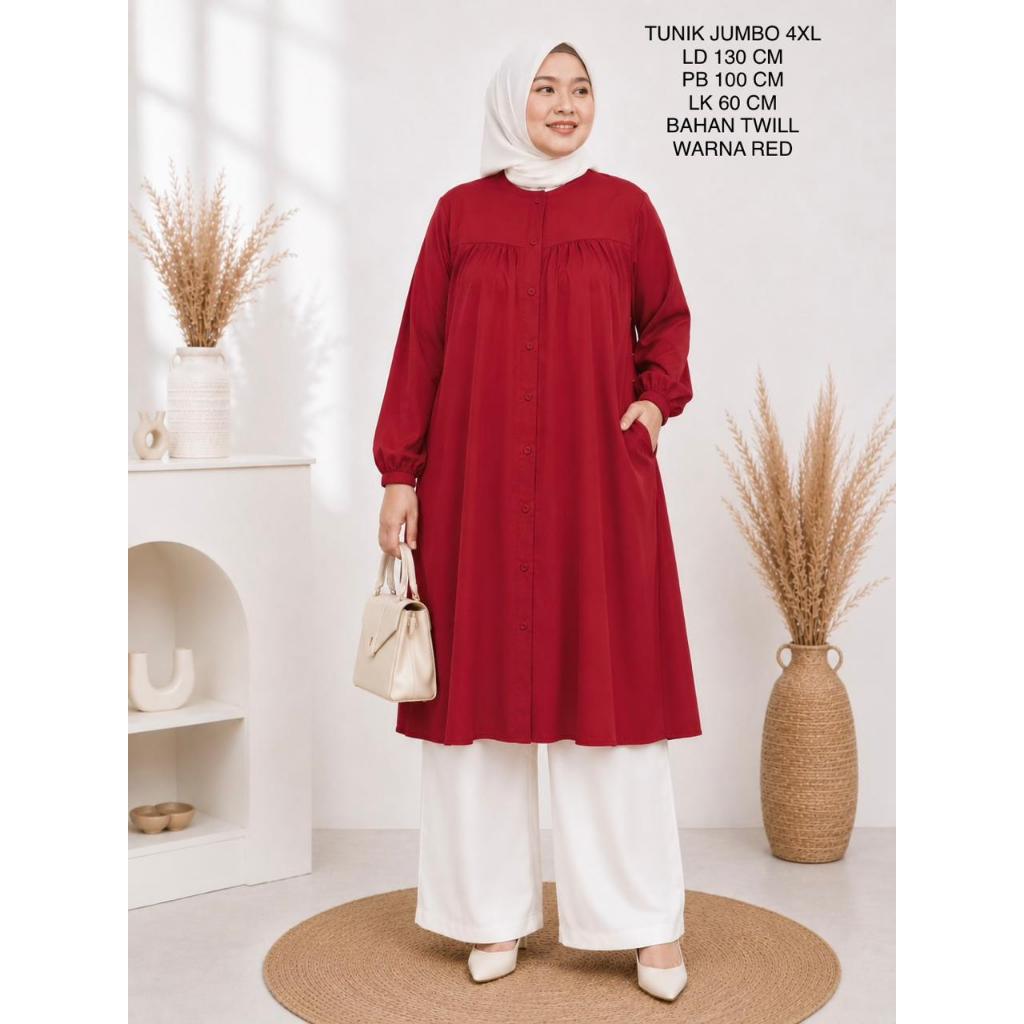Tunik Jumbo Ld 130 Cm Model Terbaru Kekinian - Clara Tunik
