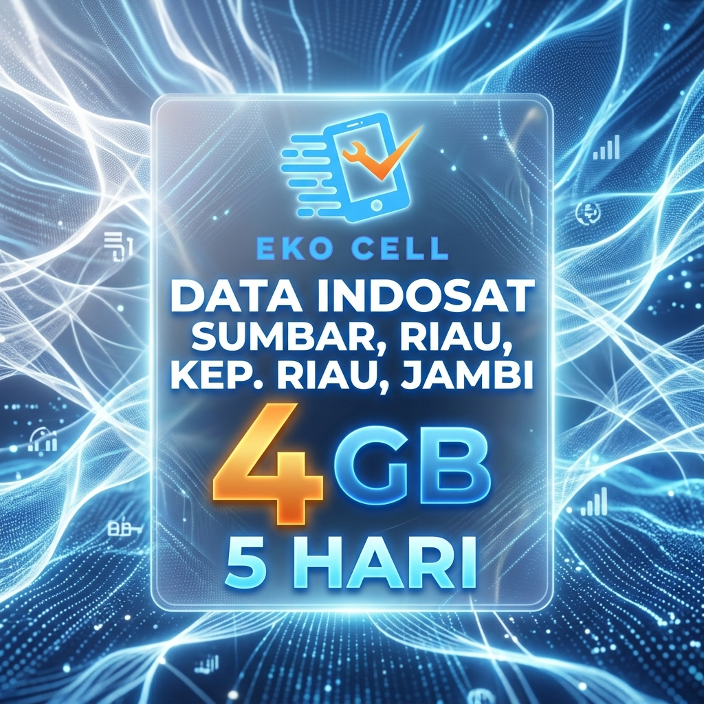 Paket Data Indosat 4GB 5 Hari Untuk Sumbar, Riau, Kep. Riau, Jambi