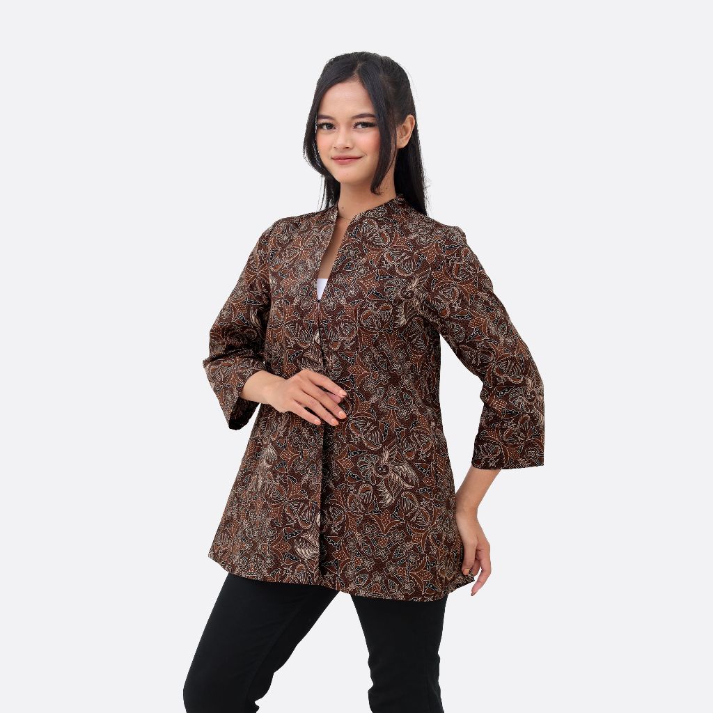 Batik Keris Outer Batik Lengan 7/8 Motif Keris Ceplok Renggo Puspito
