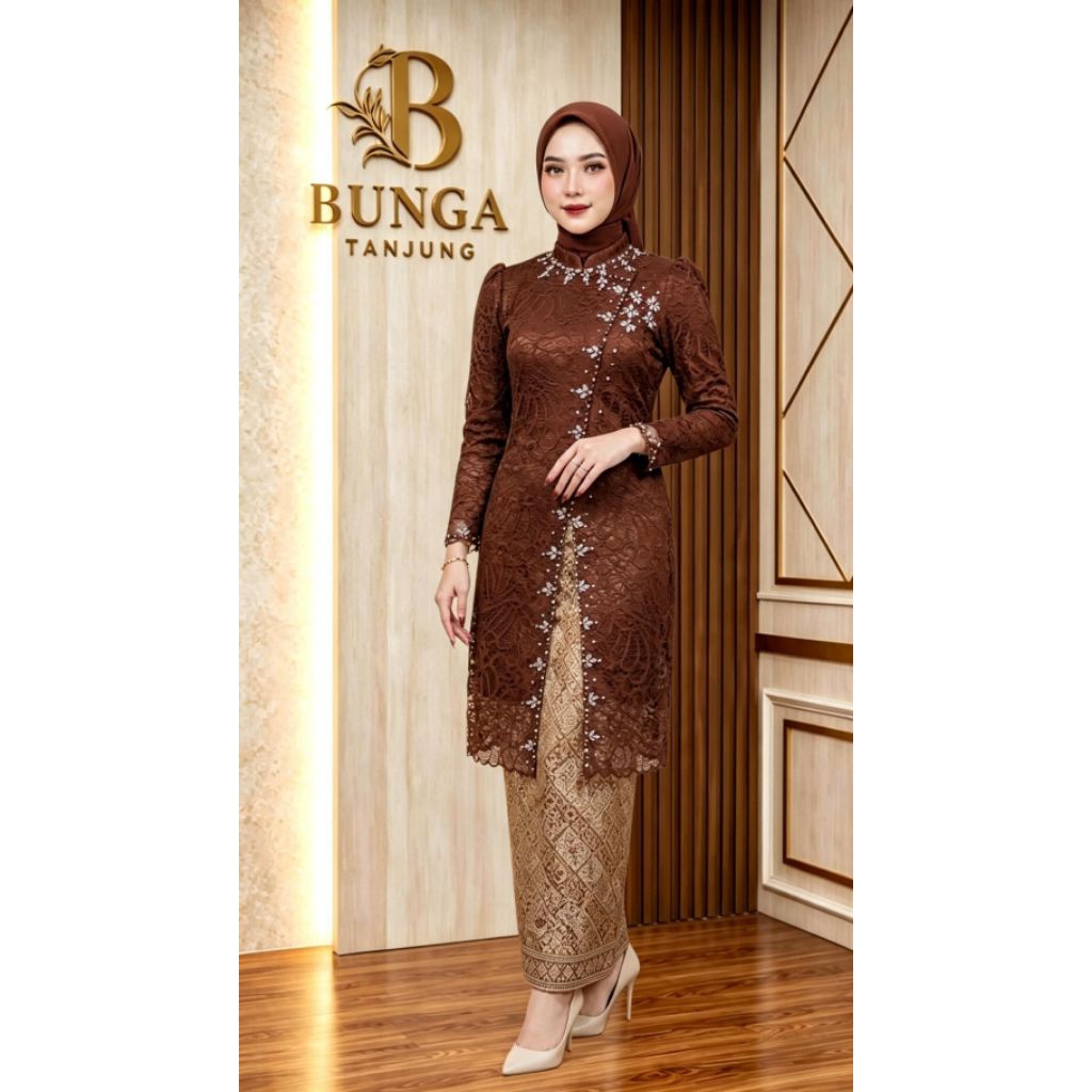 Setelan Vania Payet | Kebaya Tunik Janggan | Vania Brokat Shakila