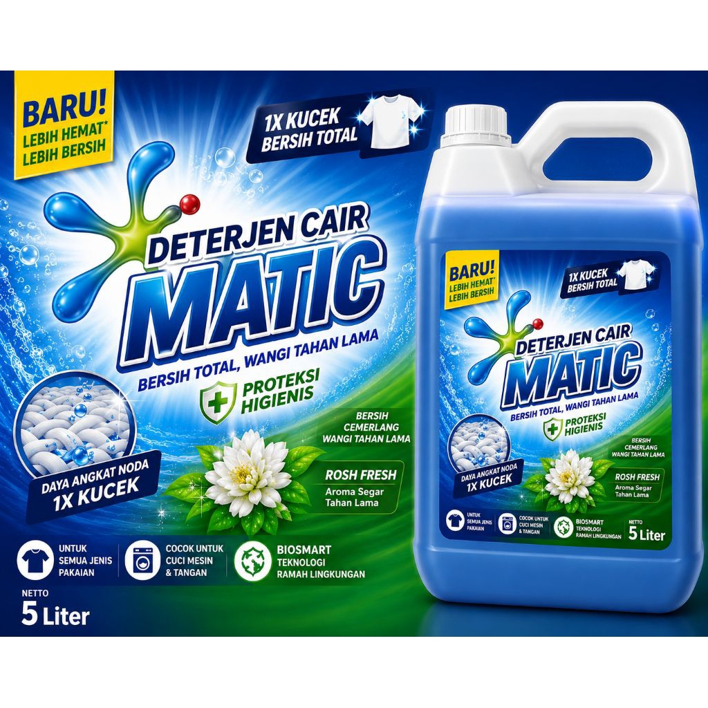 DETERGEN cair laundry 5 liter rendah bisa | Detergen matic laundry | Detergen laundry