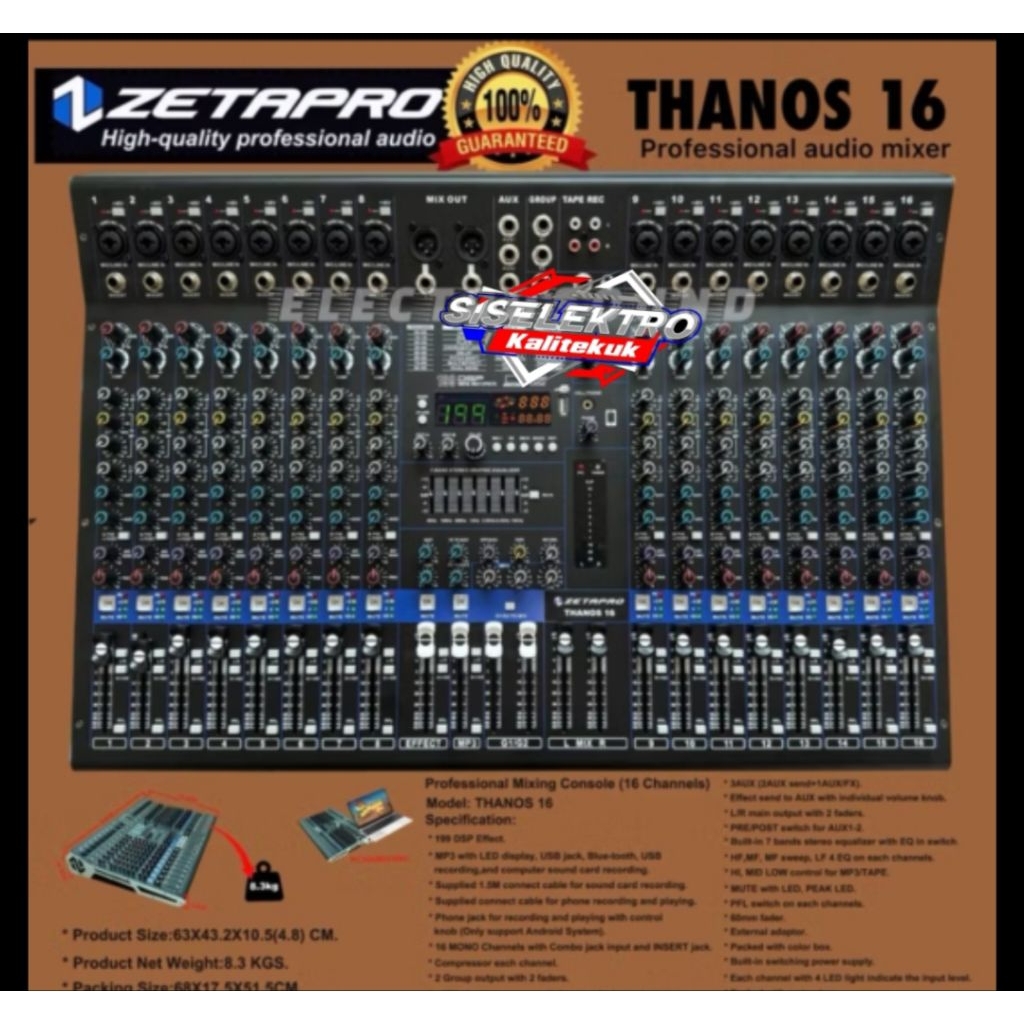 mixer zetapro thanos 8 thanos 12 thanos 16 Chanel mixer zetapro