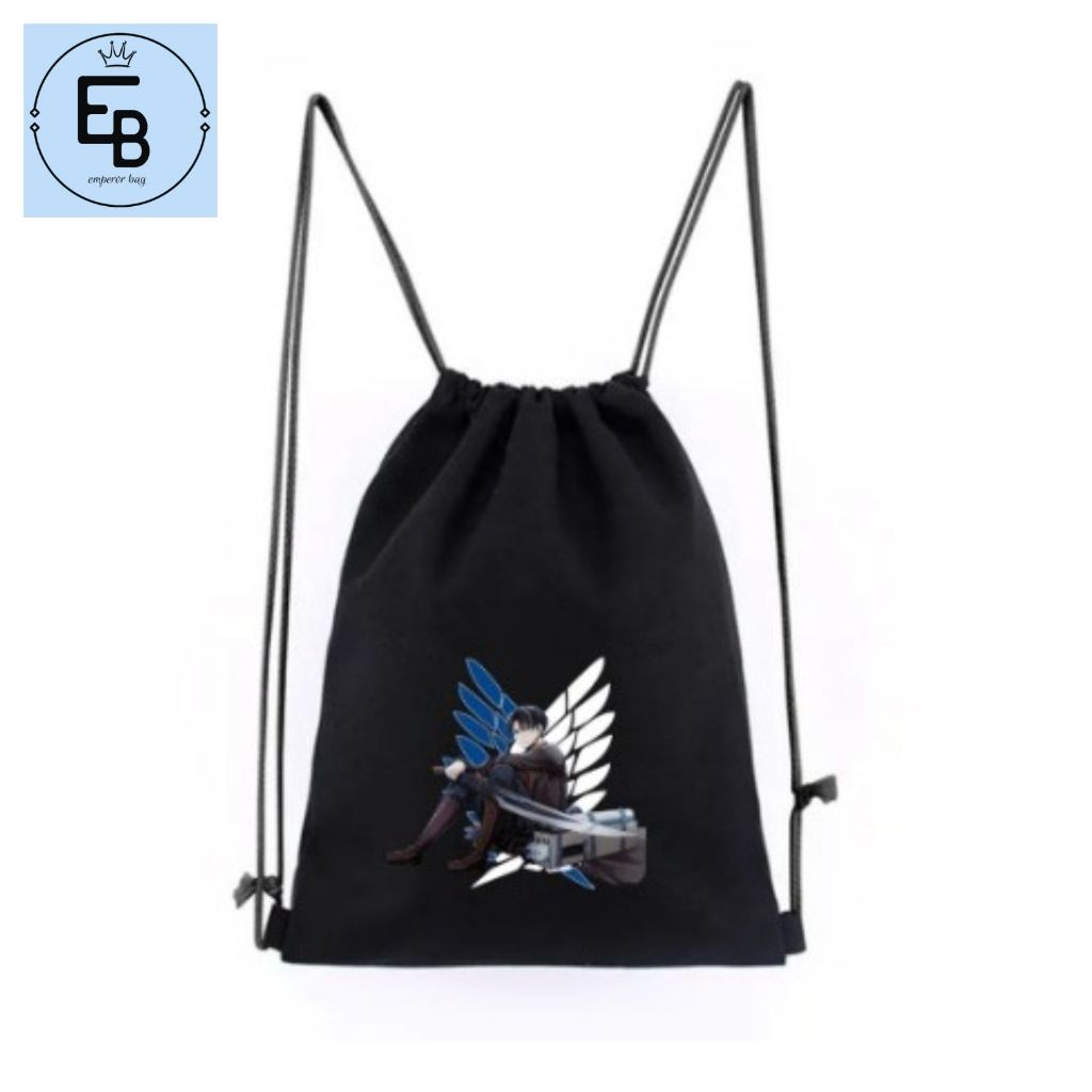 Tas Serut Anime AOT ONEPIECE DANGANRONPA Multifungsi unisex