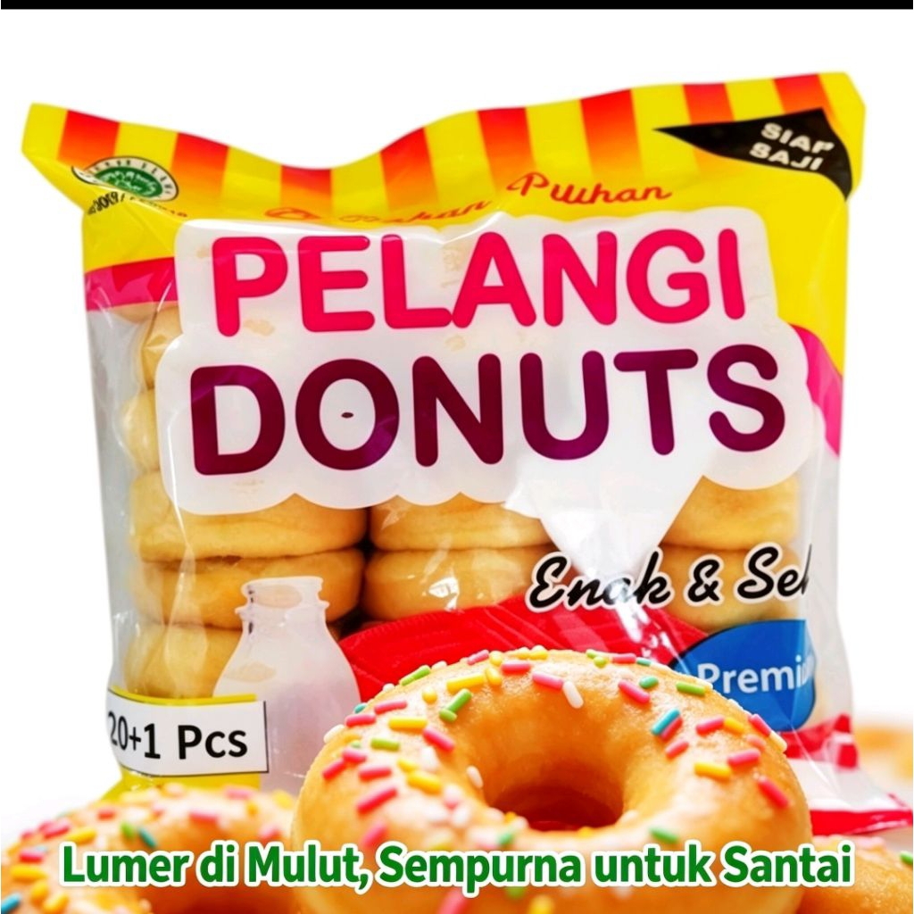 Pelangi Donut Kentang Frozen Mini & Jumbo - Donat Kentang Lembut Empuk Manis Gurih Praktis