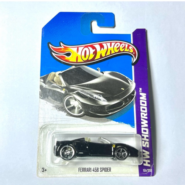 Hot Wheels Ferrari 458 Spider HW Showroom: Asphalt Assault Hitam Blister