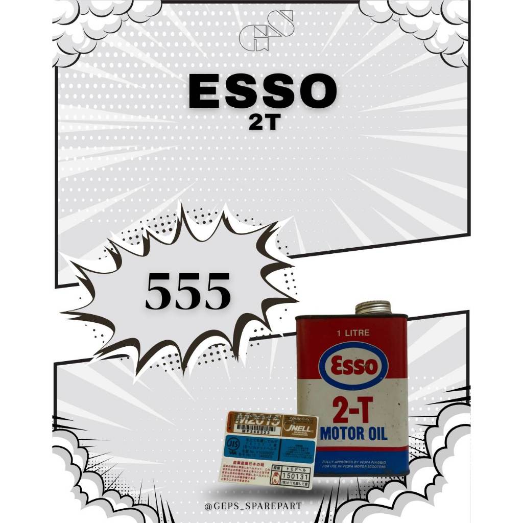 Esso 2T Kaleng Oil Lawas