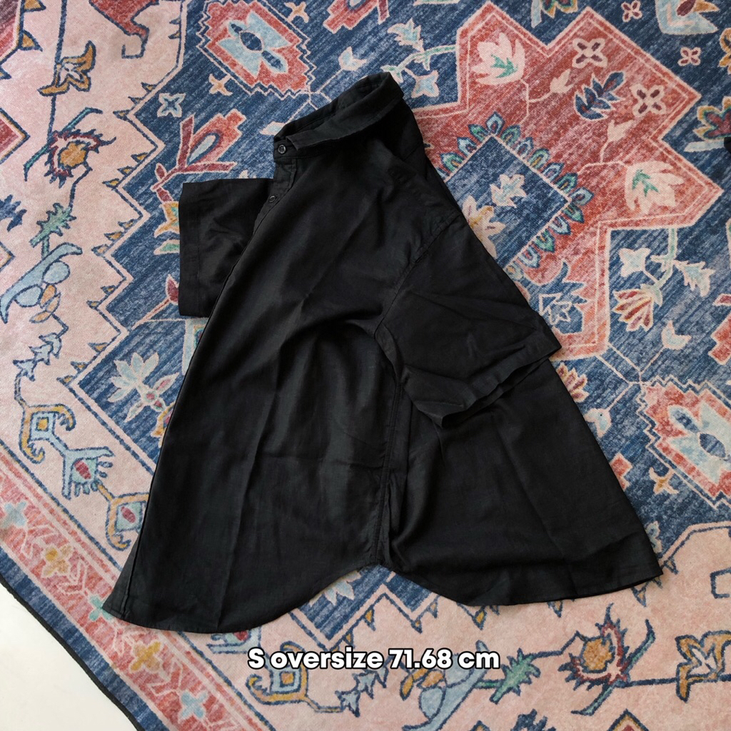 Lafudge store kemeja city boy oversize hitam S-XL