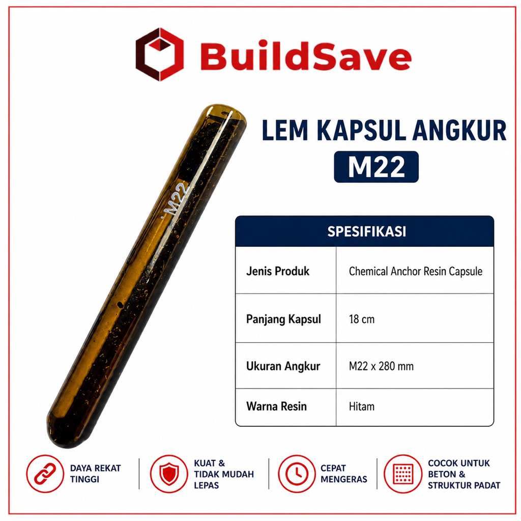LEM ANGKUR KAPSUL M22 CHEMICAL ANCHOR CAPSULE M22