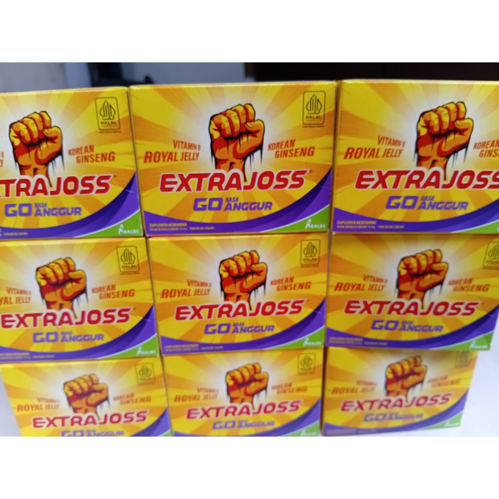 EXTRAJOSS rasa anggur 1 Box 6 sacket