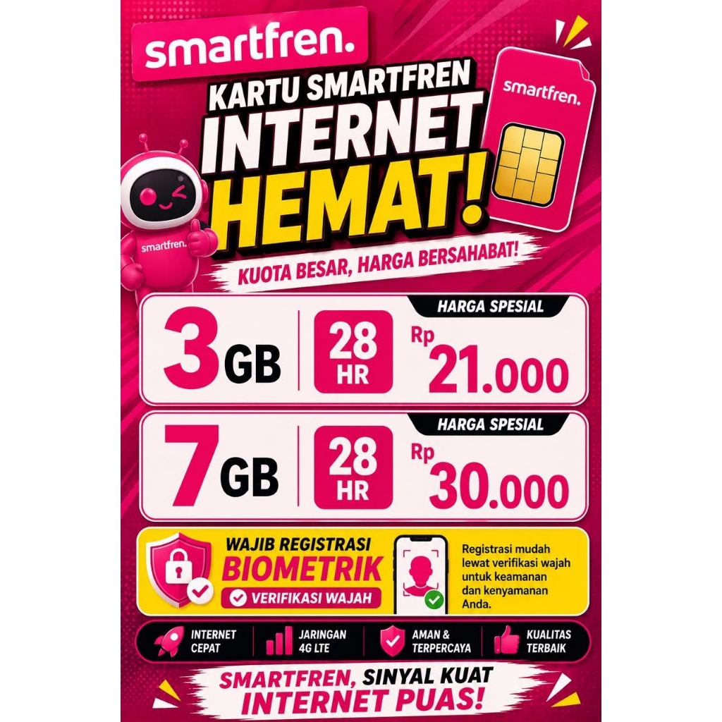 Kartu Paket Smartfren (Belum Registrasi)